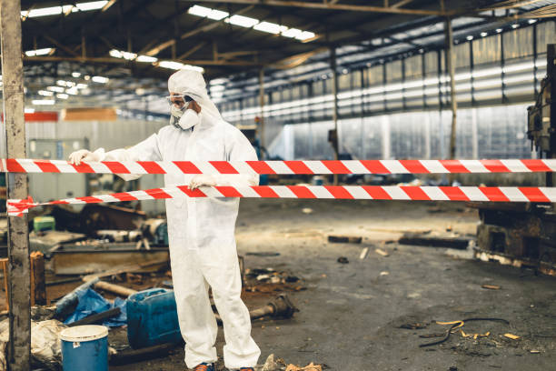 Professional Biohazard Cleanup technician working in Newport, TN